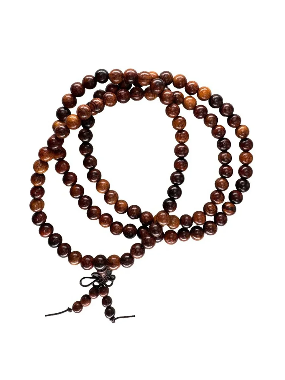 Natural Suanzhi Rosewood Mala Prayer 108 Beads 8mm Necklace Bracelet 32.8g